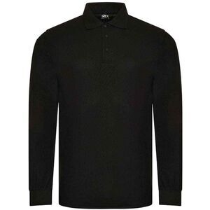 PRORTX Mens Long-Sleeved Polo Shirt / Black